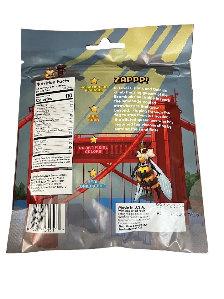 Final Boss Sour Strawberry Lemonade Level 1 Candy