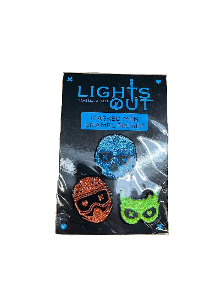 Lights Out Into Darkness Mask Pin 3-Pack
