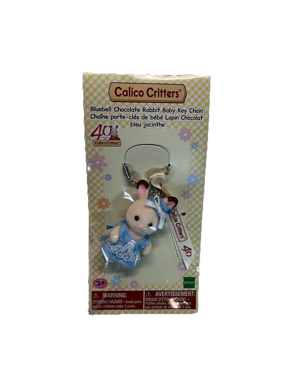 Calico Critters Bluebell Chocolate Rabbit Keychain