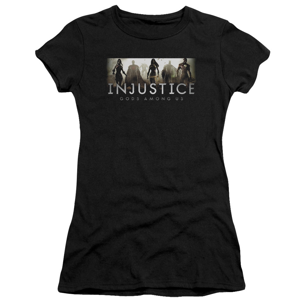 Injustice Gods Among Us - Logo - Short Sleeve Junior Sheer - Black T-shirt