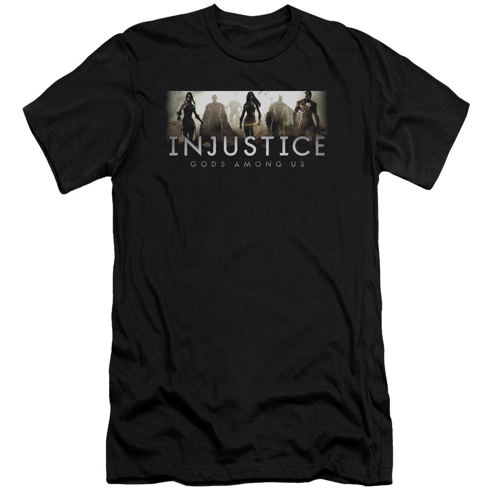 Injustice Gods Among Us - Logo - Short Sleeve Adult 30/1 - Black T-shirt