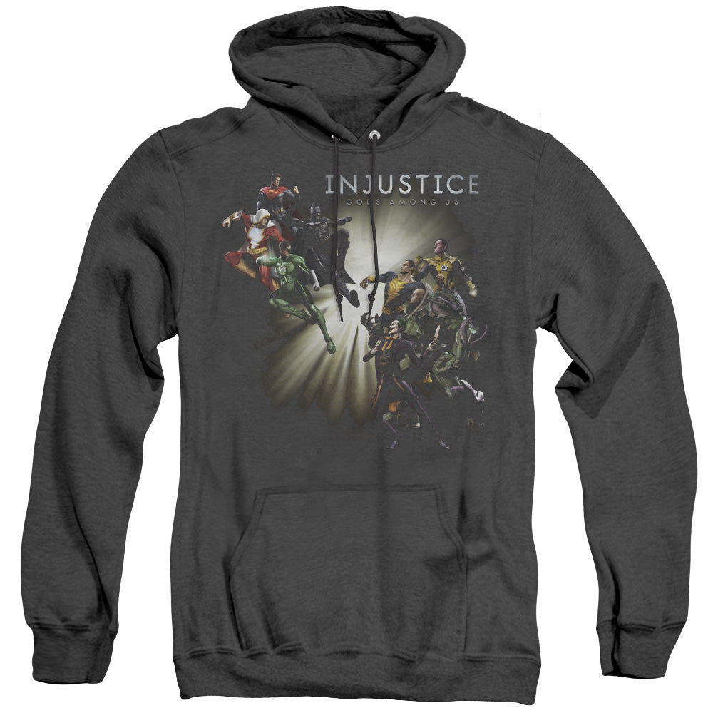 Injustice Gods Among Us - Good Vs Evils - Adult Heather Hoodie - Black