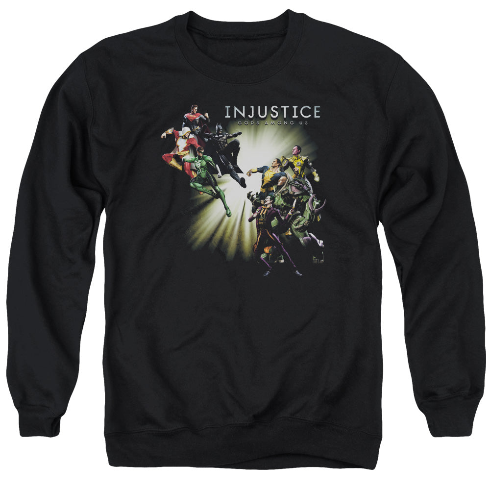 Injustice Gods Among Us - Good Vs Evil - Adult Crewneck Sweatshirt - Black