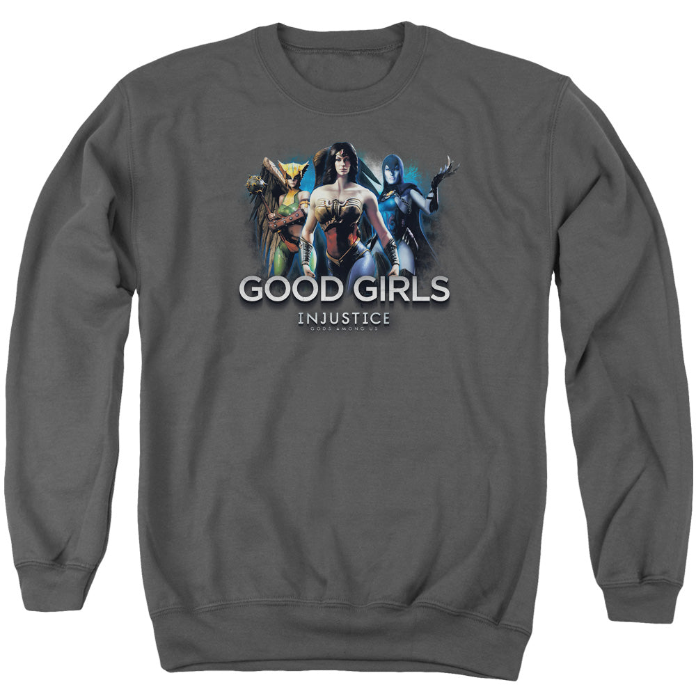 Injustice Gods Among Us - Good Girls - Adult Crewneck Sweatshirt - Charcoal