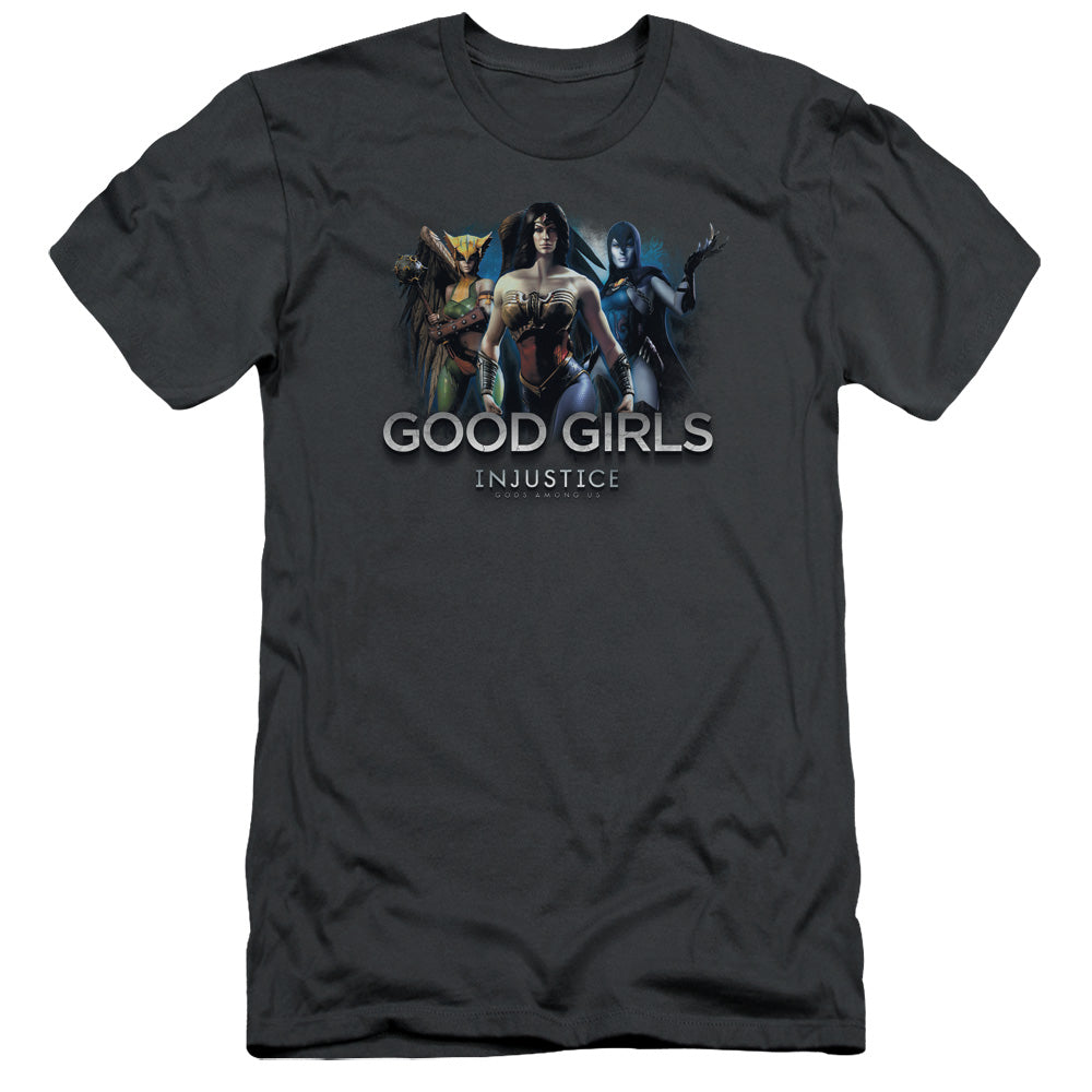 Injustice Gods Among Us - Good Girls - Short Sleeve Adult 30/1 - Charcoal T-shirt