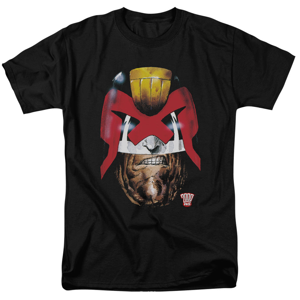 Judge Dredd - Dredds Head - Short Sleeve Adult 18/1 - Black T-shirt
