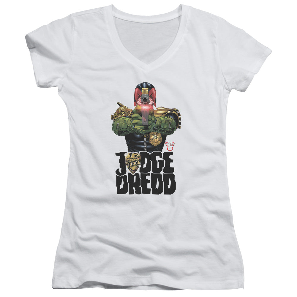 Judge Dredd - In My Sights - Junior V-neck - White