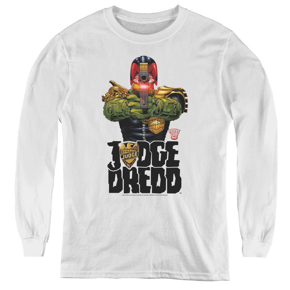 Judge Dredd - In My Sights - Youth Long Sleeve Tee - White