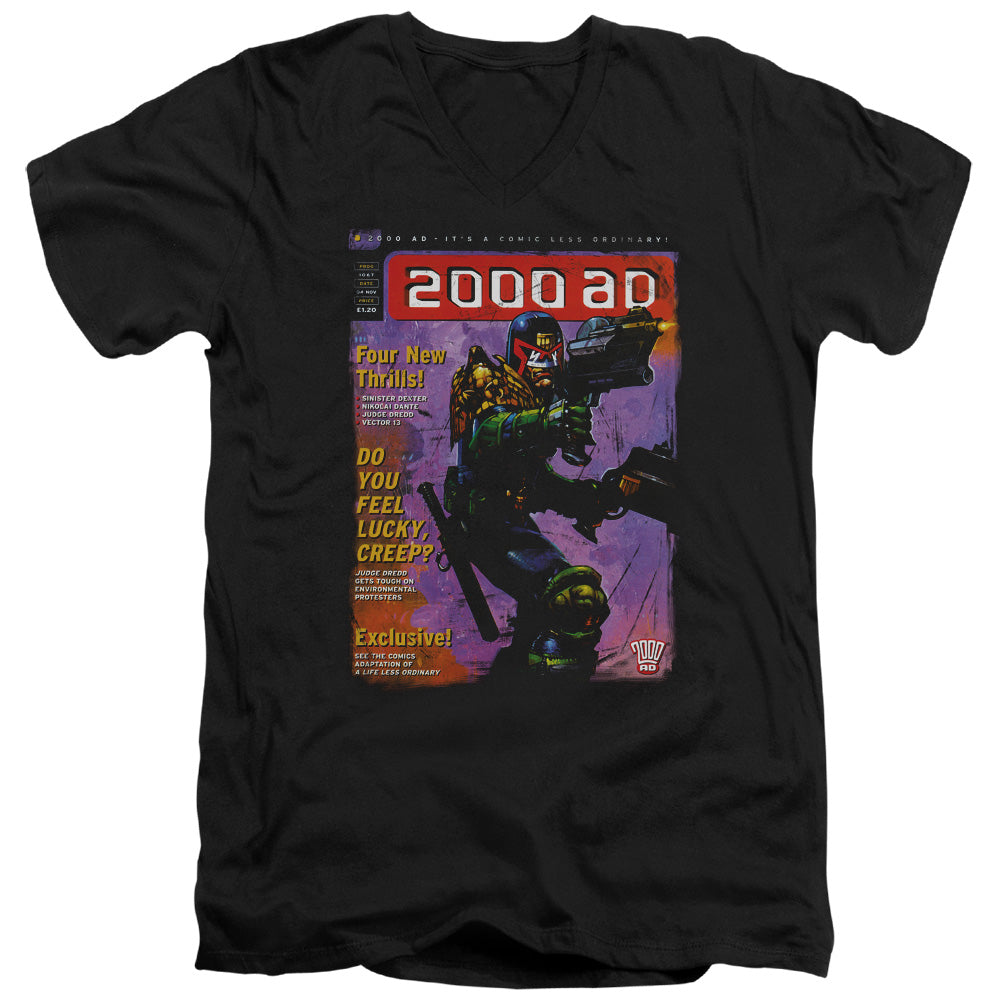 JUDGE DREDD 1067 - S/S ADULT V-NECK - BLACK T-Shirt