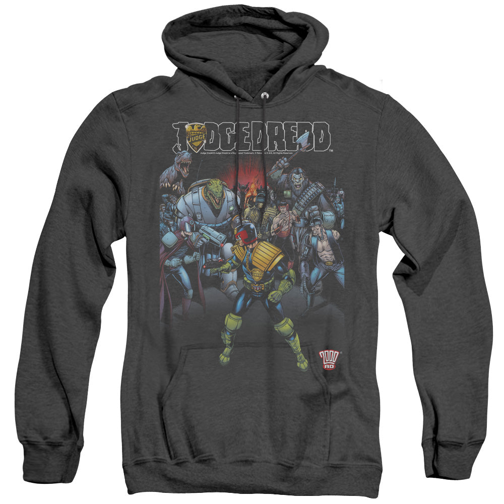 Judge Dredd - Behind You - Adult Heather Hoodie - Black