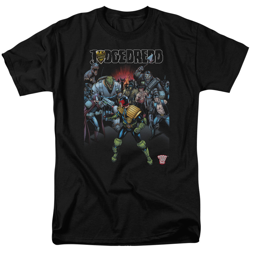 Judge Dredd - Behind You - Short Sleeve Adult 18/1 - Black T-shirt