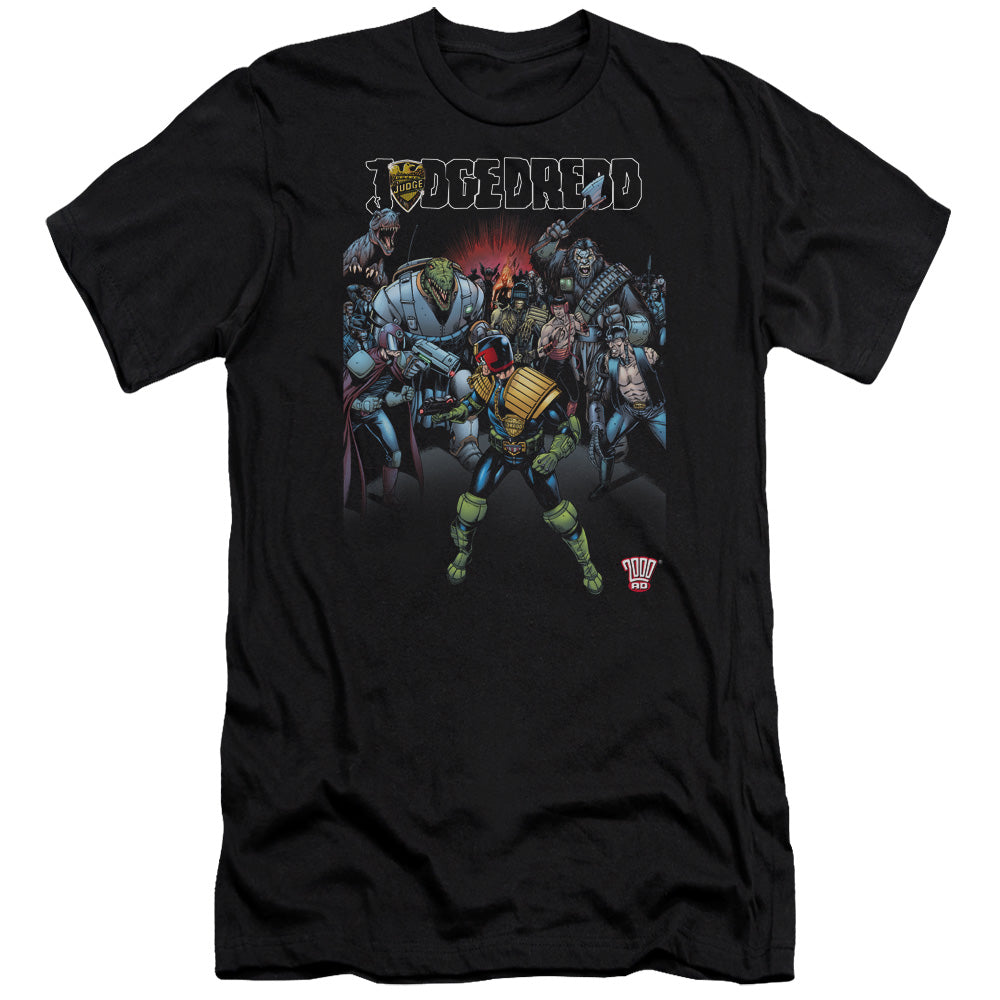 Judge Dredd - Behind You-premuim Canvas Adult Slim Fit 30/1 - Black