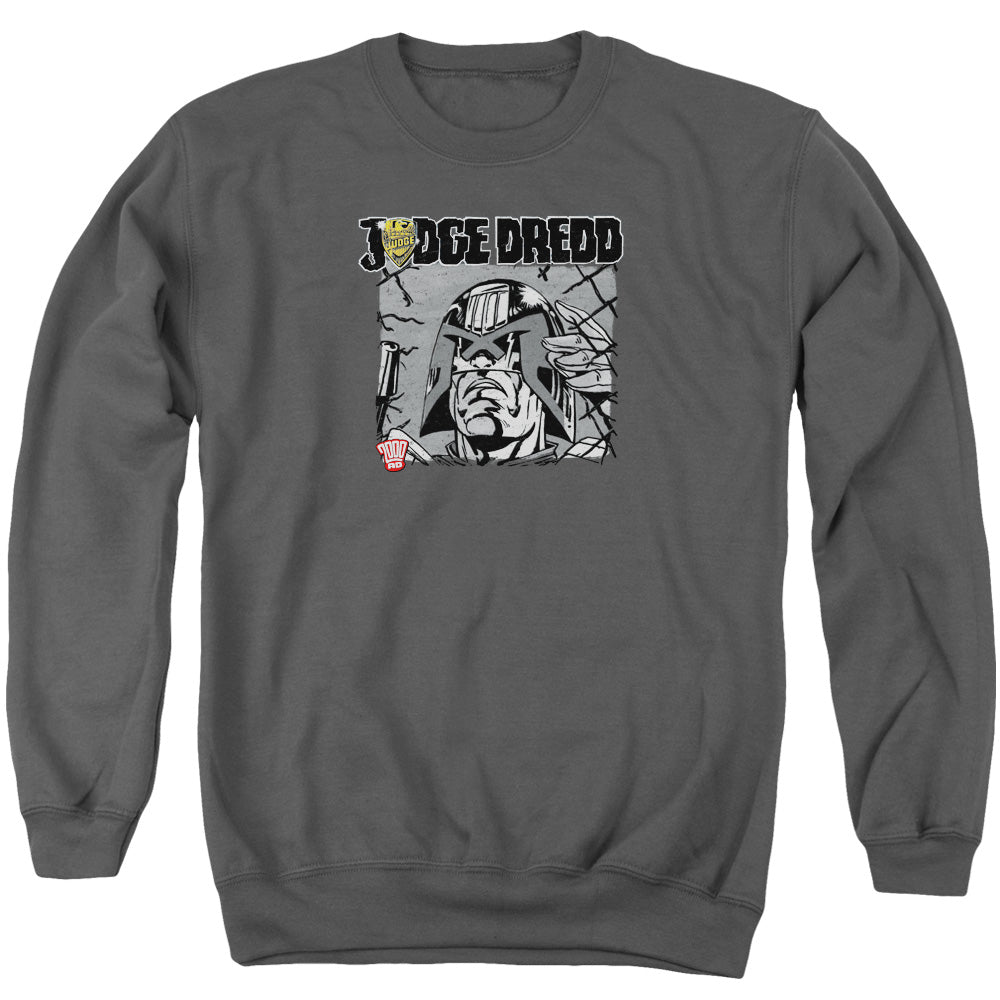 Judge Dredd - Fenced - Adult Crewneck Sweatshirt - Charcoal