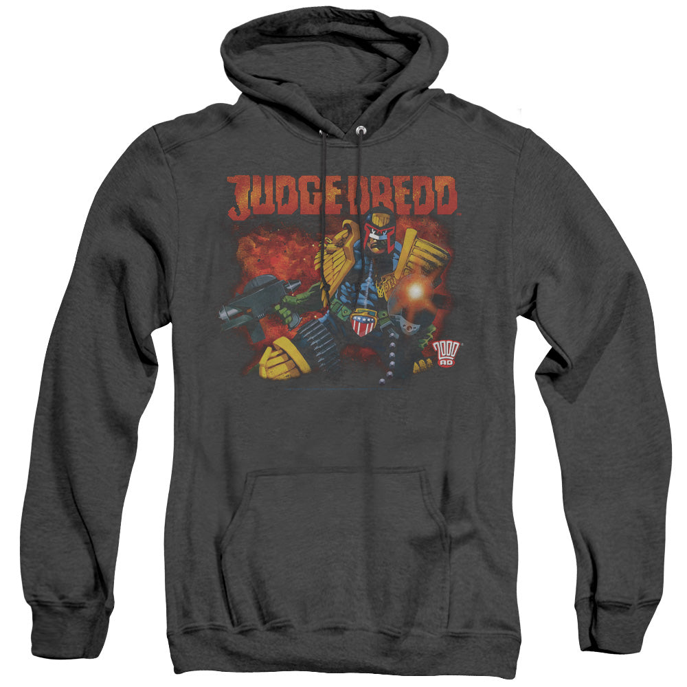 Judge Dredd - Through Fire - Adult Heather Hoodie - Black