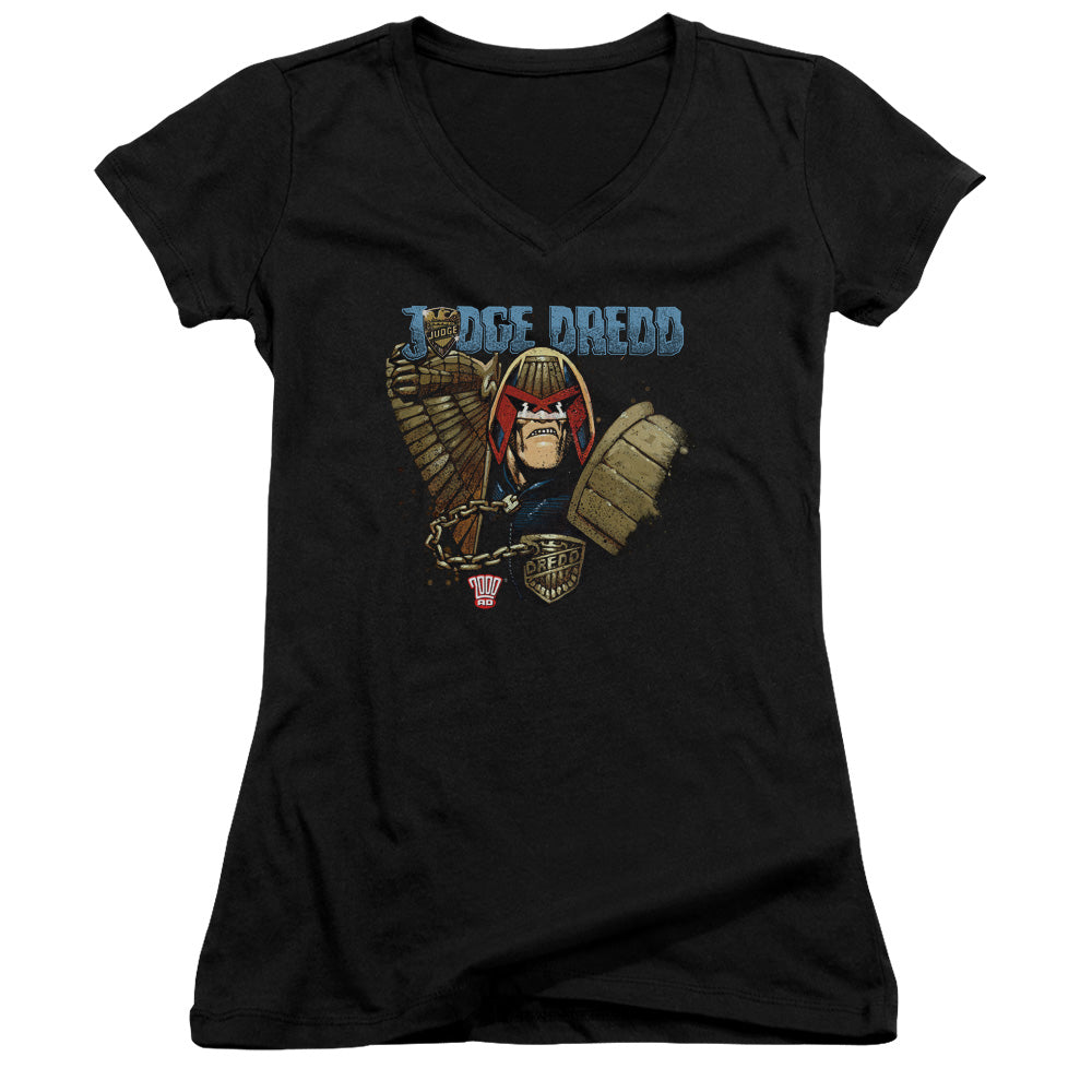 Judge Dredd - Smile Scumbag - Junior V-neck - Black