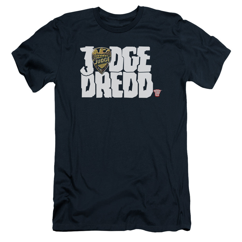 Judge Dredd - Logo - Short Sleeve Adult 30/1 - Navy T-shirt