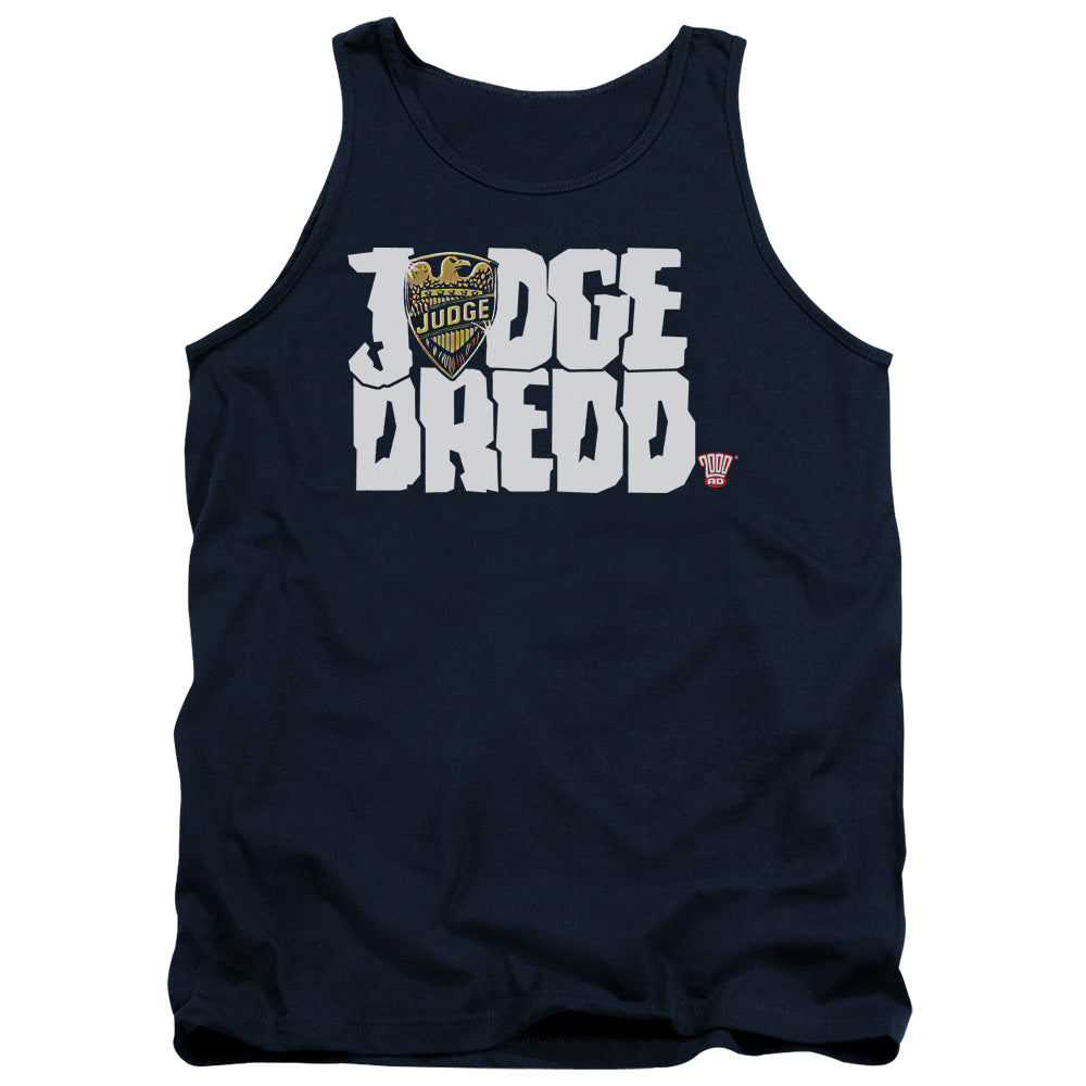 Judge Dredd - Logo - Adult Tank - Navy