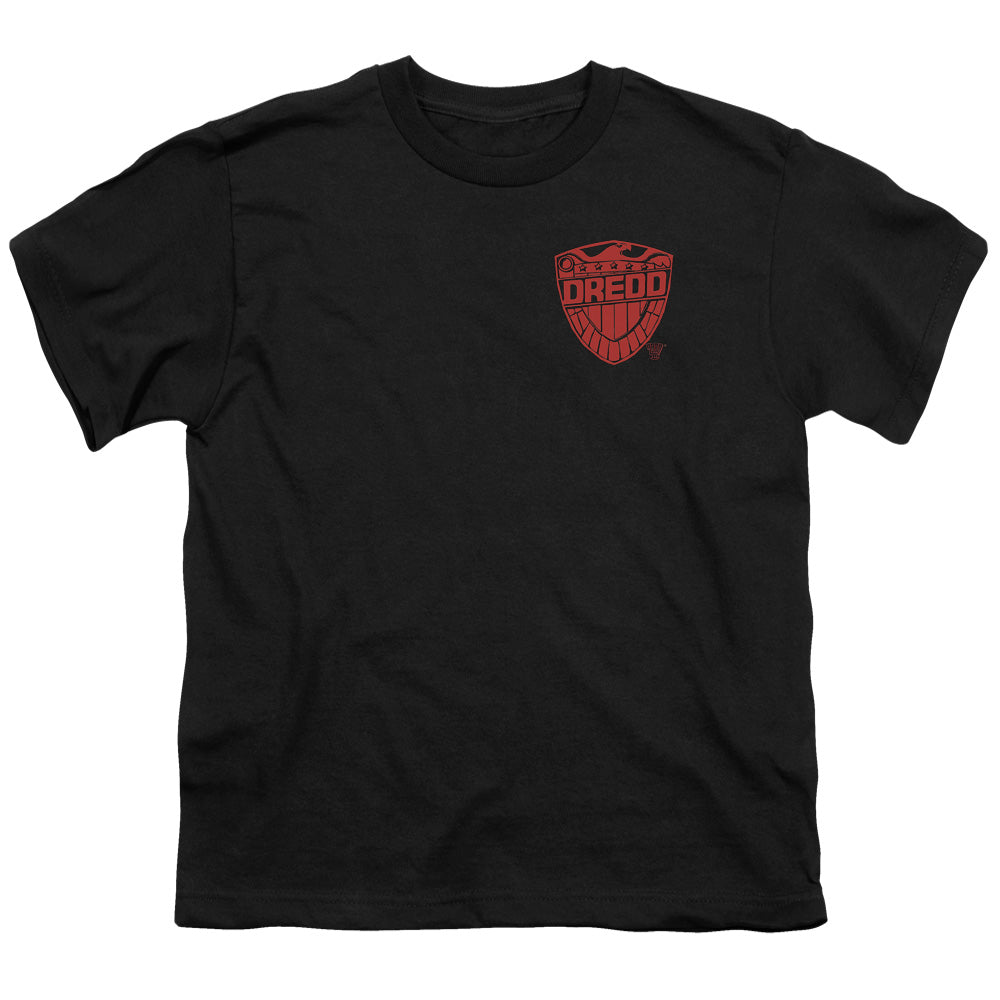 Judge Dredd - Badge - Short Sleeve Youth 18/1 - Black T-shirt