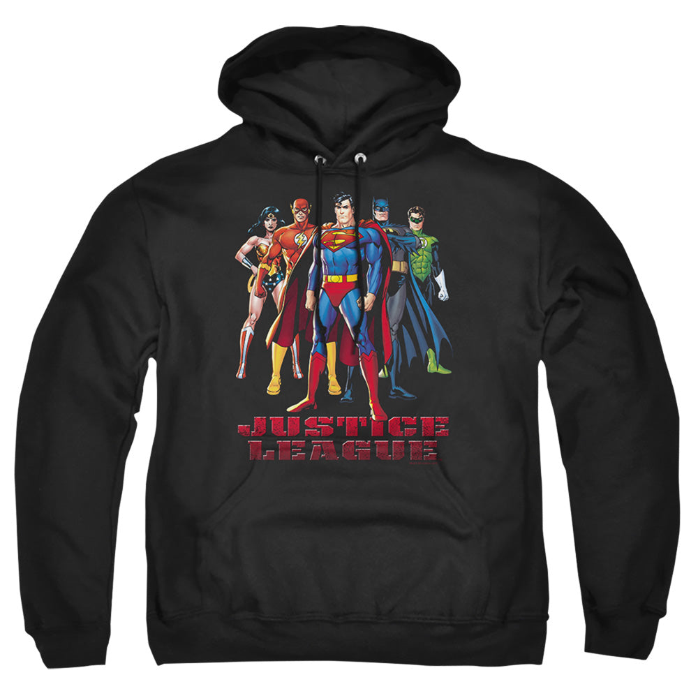 Jla - In League - Adult Pull-over Hoodie - Black