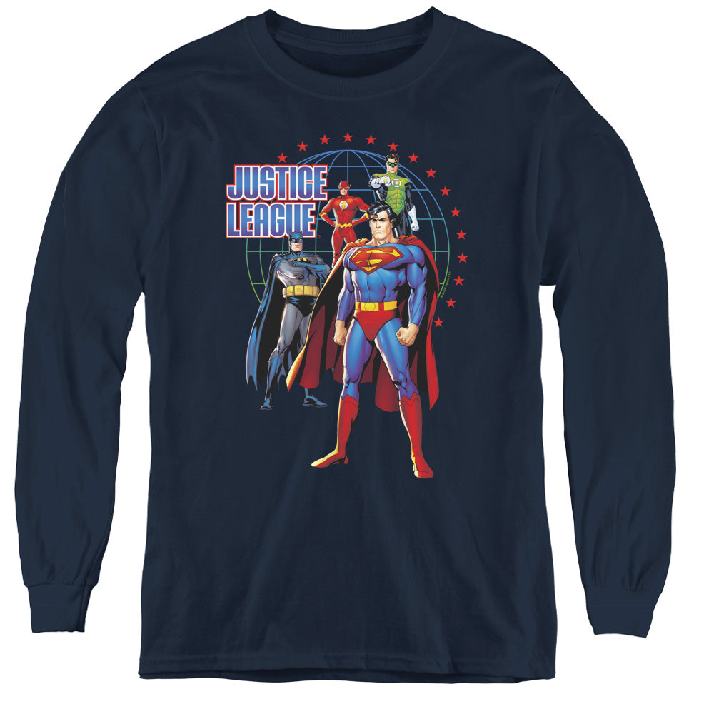 Jla Protectors - Youth Long Sleeve Tee - Navy