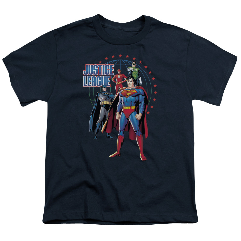 Jla - Protectors - Short Sleeve Youth 18/1 - Navy T-shirt