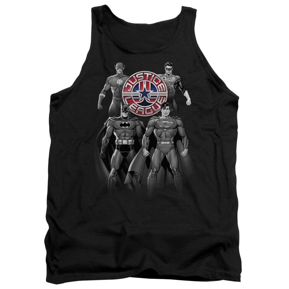 Jla - Shades Of Gray - Adult Tank - Black