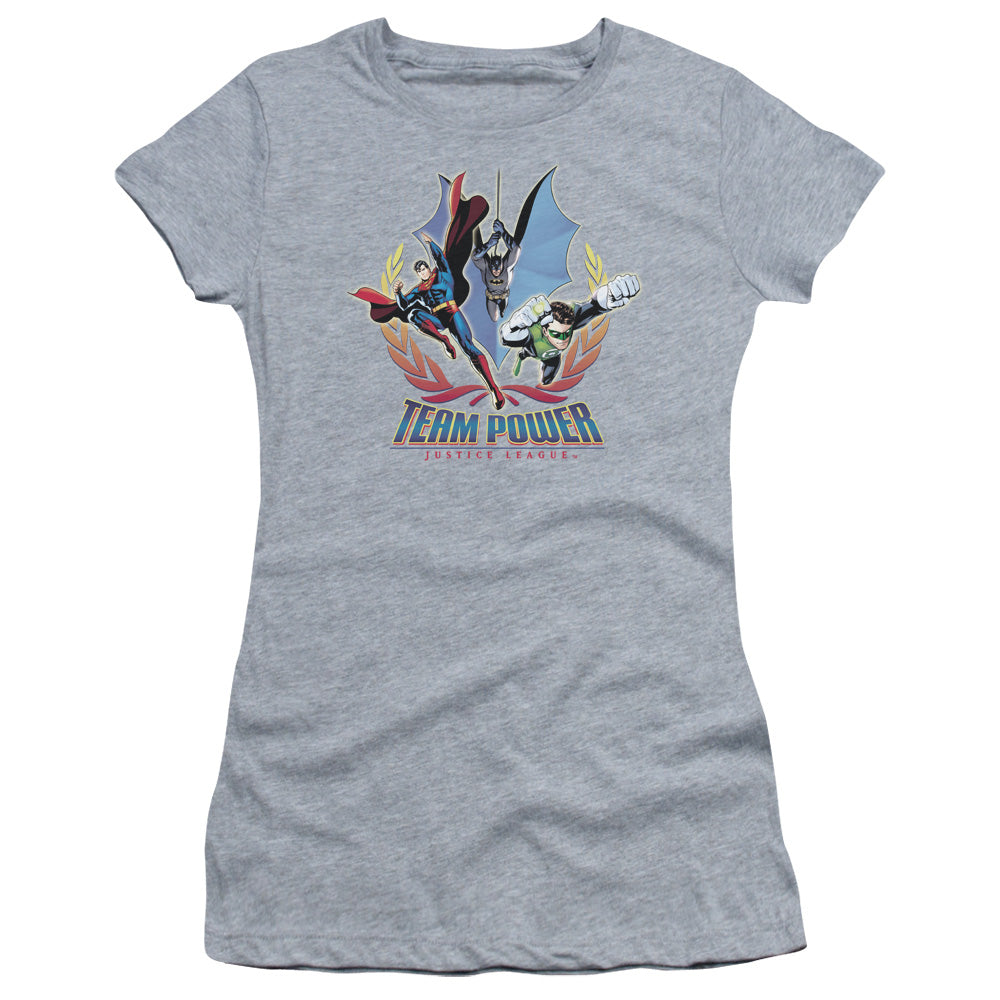 Jla - Team Power - Short Sleeve Junior Sheer - Athletic Heather T-shirt