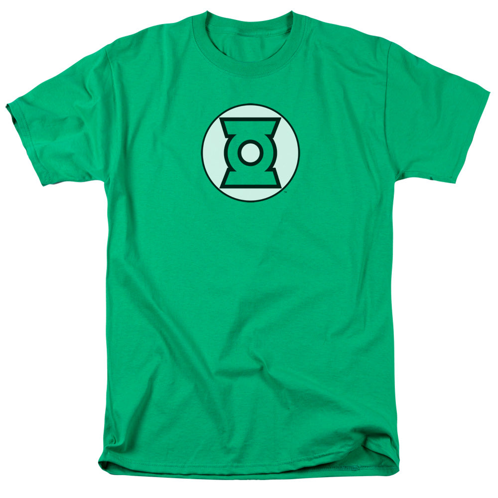 Jla - Green Lantern Logo - Short Sleeve Adult 18/1 - Kelly Green T-shirt