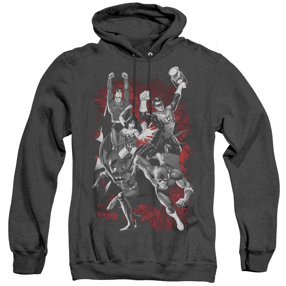 Jla - Jla Explosion - Adult Heather Hoodie - Black