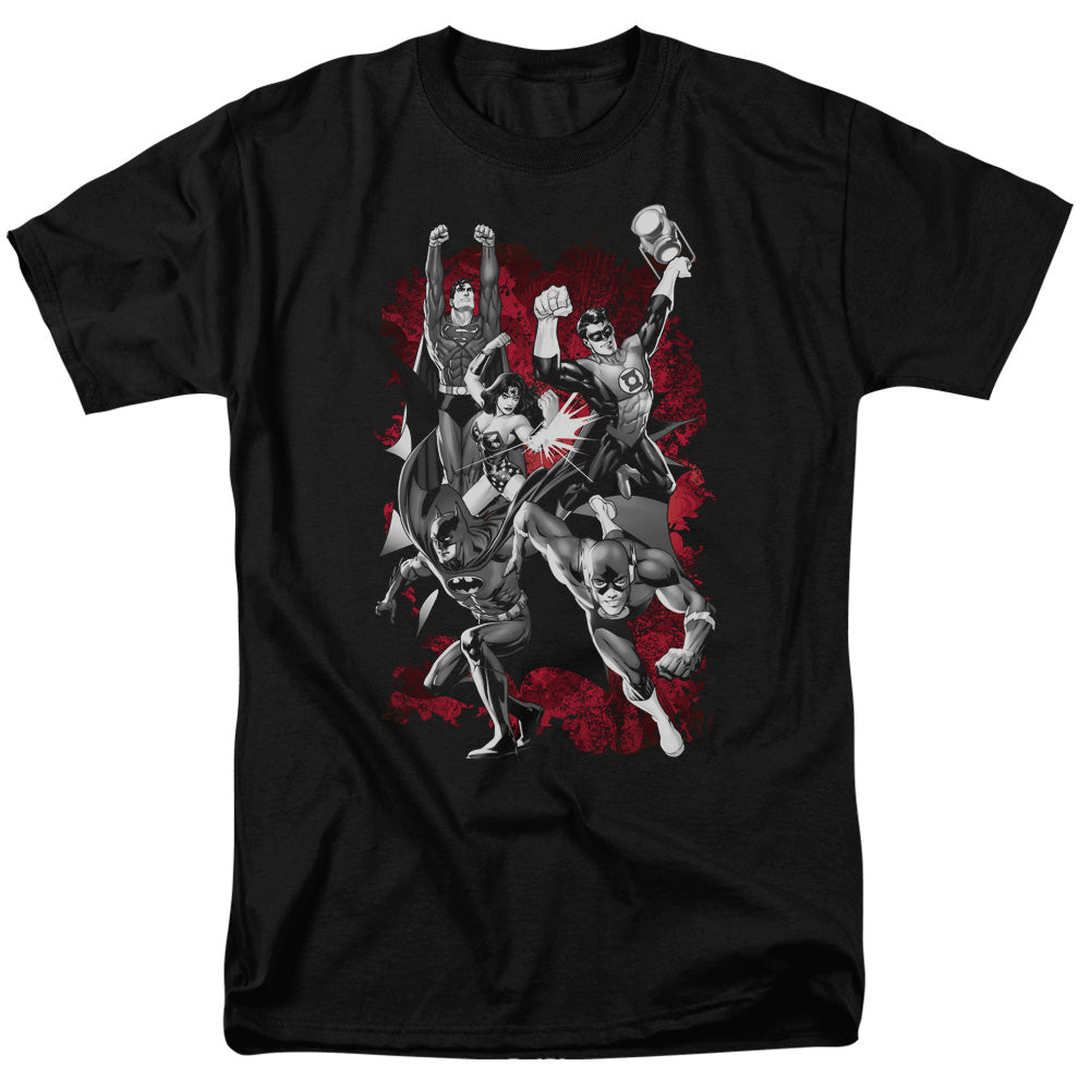 Jla - Jla Explosion - Short Sleeve Adult 18/1 - Black T-shirt