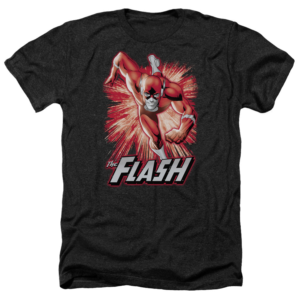 Jla - Flash Red & Gray - Adult Heather-black