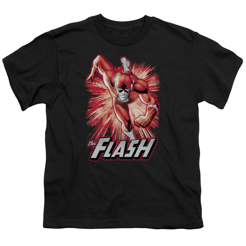 Jla - Flash Red & Gray - Short Sleeve Youth 18/1 - Black T-shirt