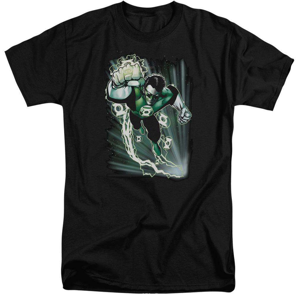Jla - Emerald Energy - Short Sleeve Adult Tall - Black T-shirt