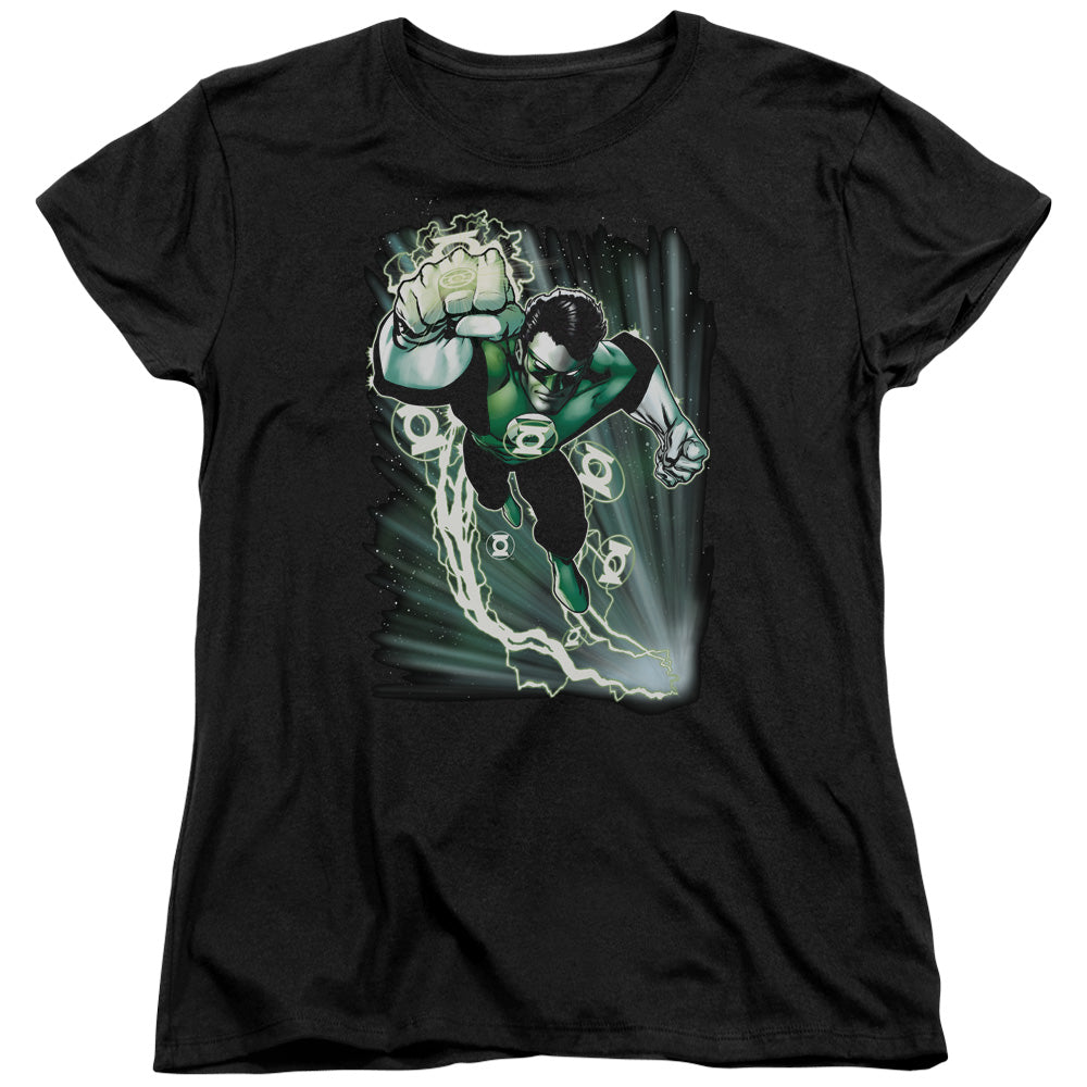 Jla - Emerald Energy - Short Sleeve Womens Tee - Black T-shirt