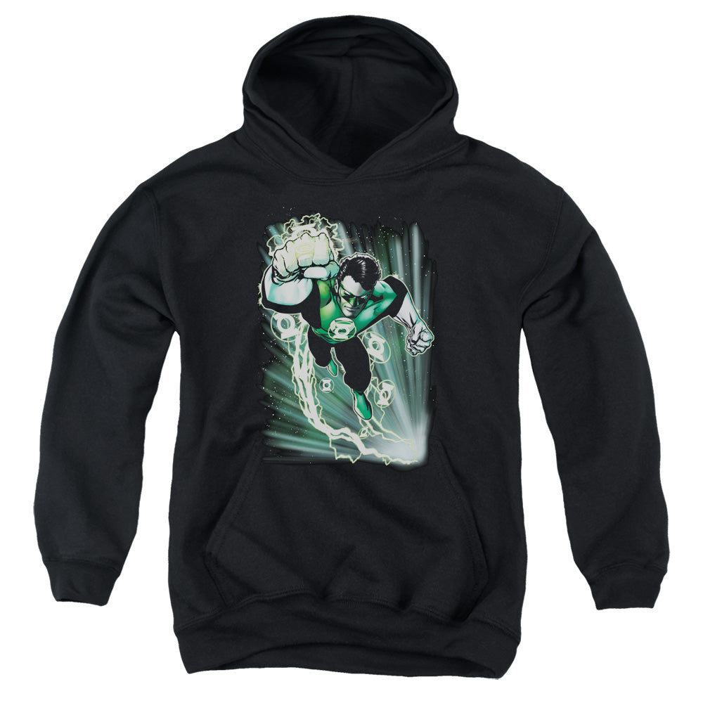 Jla - Emerald Energy - Youth Pull-over Hoodie - Black