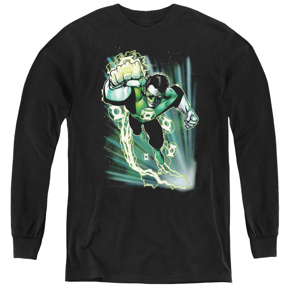 Jla - Emerald Energy - Youth Long Sleeve Tee - Black