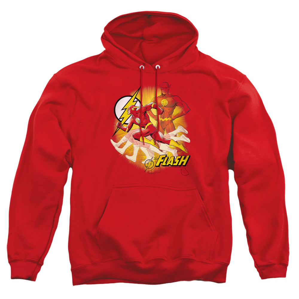 Jla - Lightning Fast - Adult Pull-over Hoodie - Red