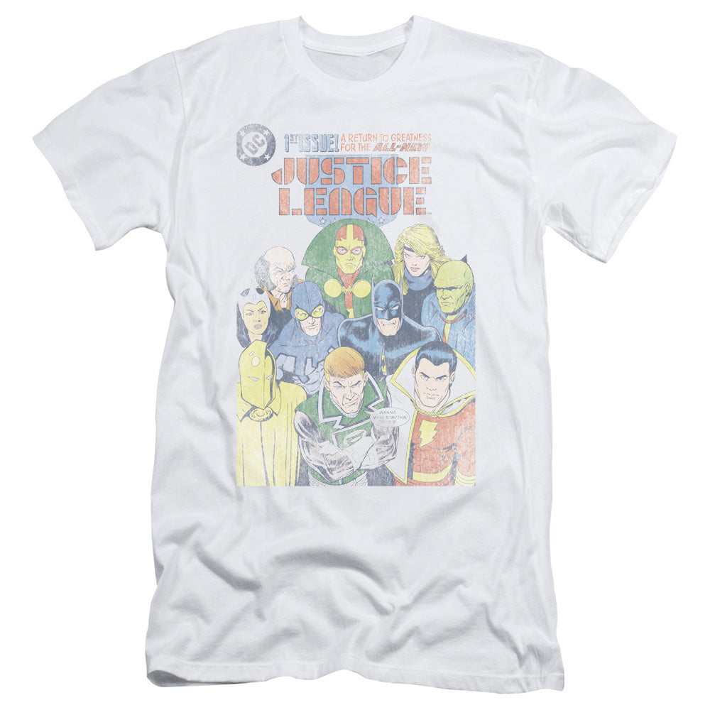 Jla - Justice League #1 Cover - Short Sleeve Adult 30/1 - White T-shirt