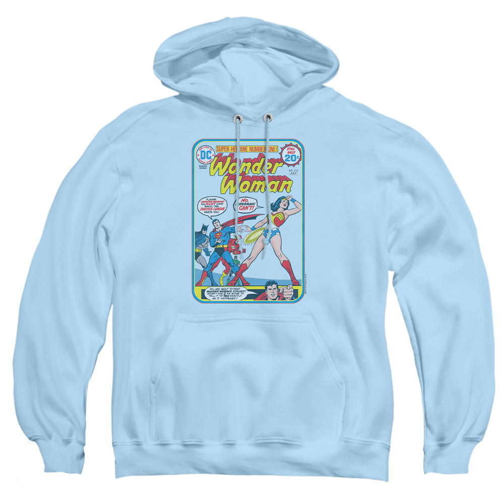 Jla - Ww #212 Cover - Adult Pull-over Hoodie - Light Blue