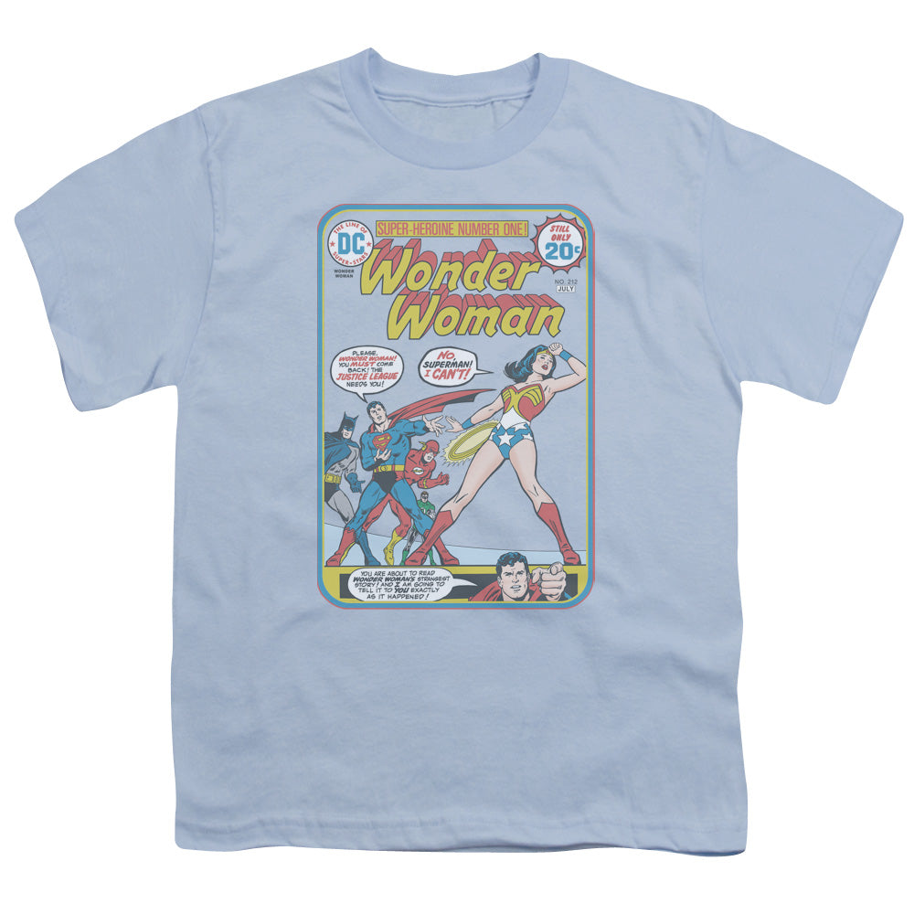 Jla - Ww #212 Cover - Short Sleeve Youth 18/1 - Light Blue T-shirt