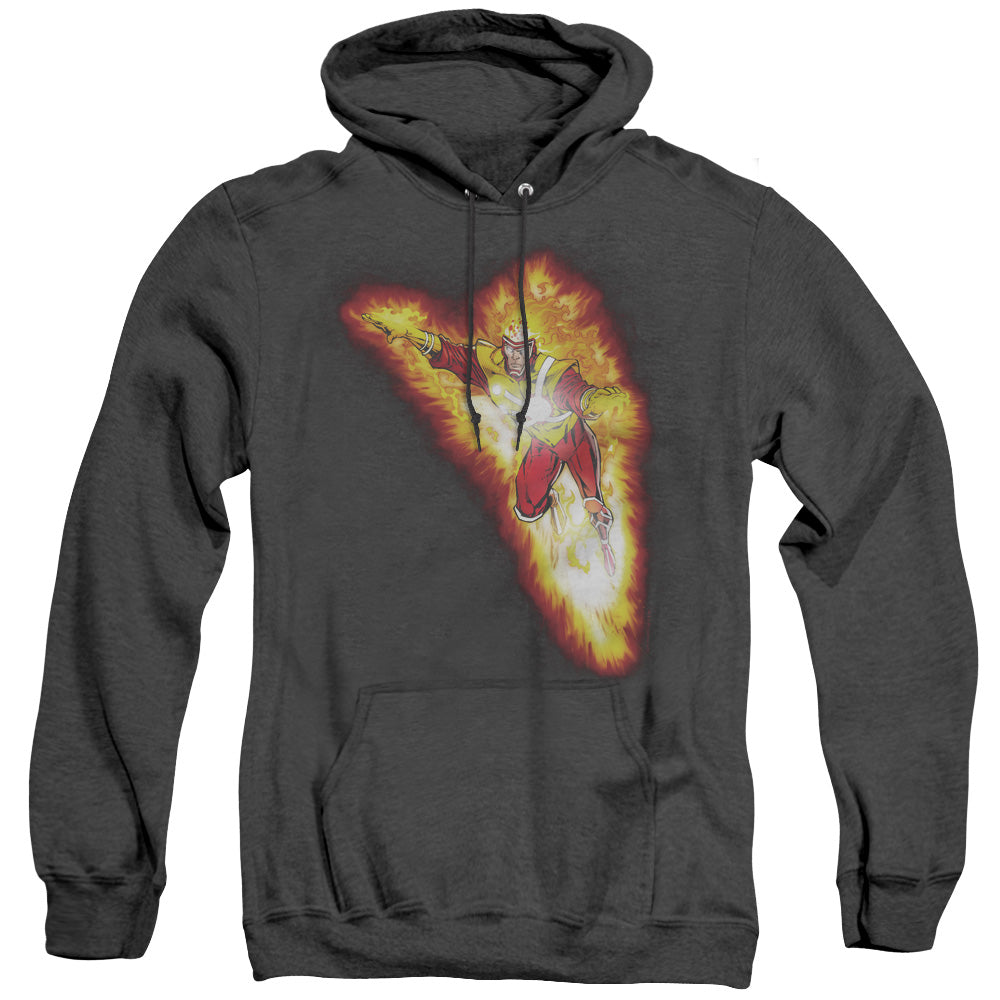 Jla - Firestorm Blaze - Adult Heather Hoodie - Black
