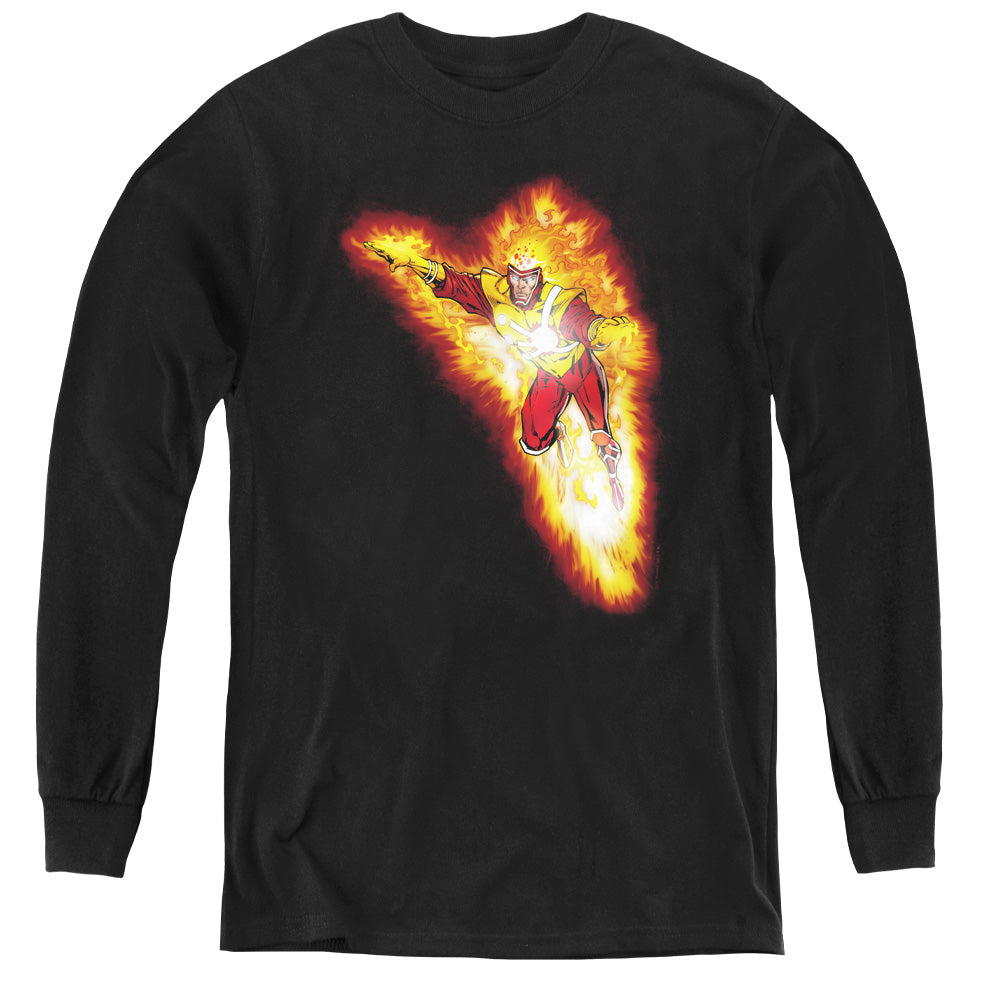 Jla - Firestorm Blaze - Youth Long Sleeve Tee - Black