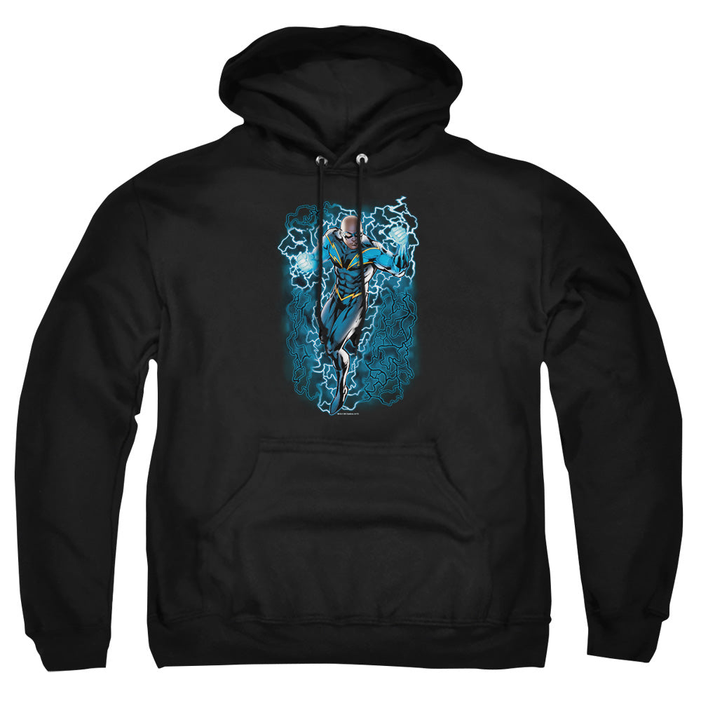 Jla - Black Lightning Bolts - Adult Pull-over Hoodie - Black