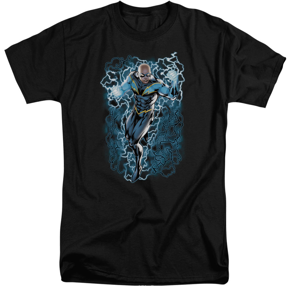 Jla - Black Lightning Bolts - Short Sleeve Adult Tall - Black T-shirt