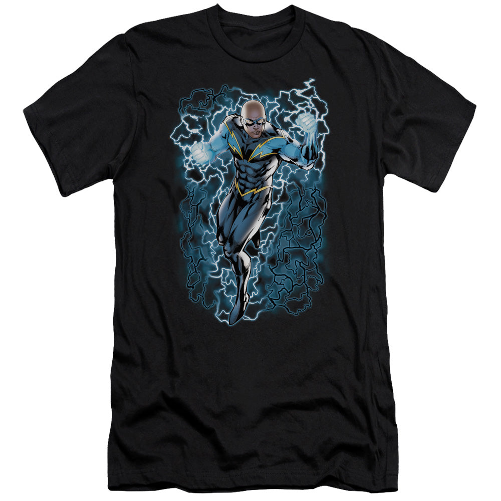 Jla Black Lightning Bolts-premuim Canvas Adult Slim