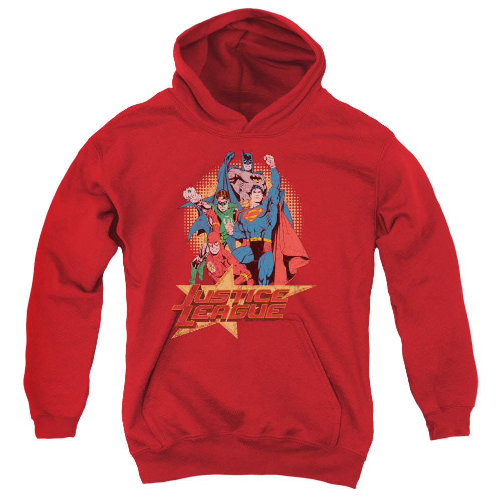 Jla - Raise Your Fist - Youth Pull-over Hoodie - Red