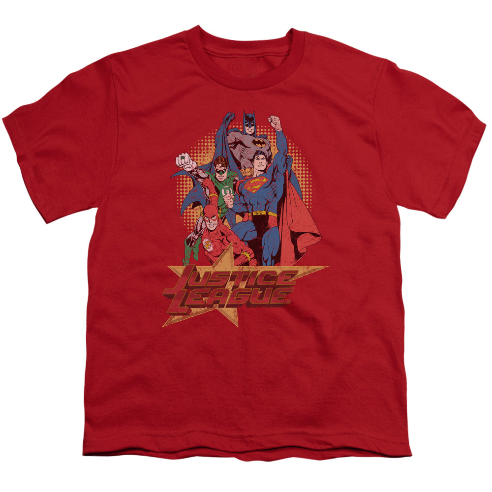 Jla - Raise Your Fist - Short Sleeve Youth 18/1 - Red T-shirt