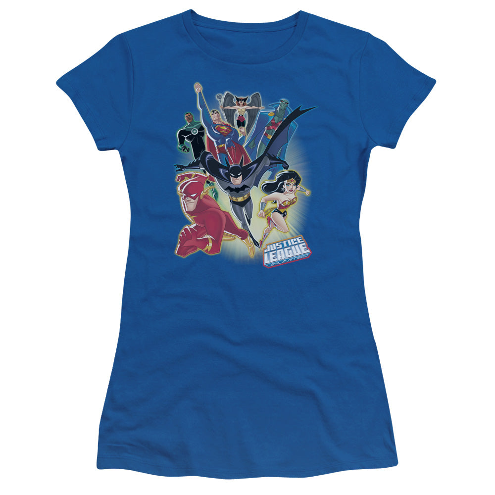 Jla - Unlimited - Short Sleeve Junior Sheer - Royal Blue T-shirt