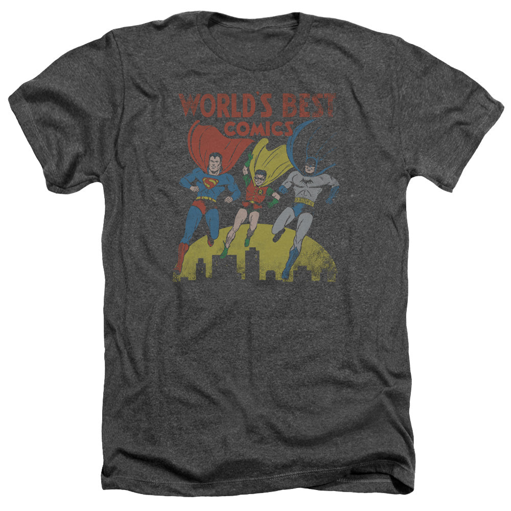 Jla - Worlds Best - Adult Heather - Charcoal