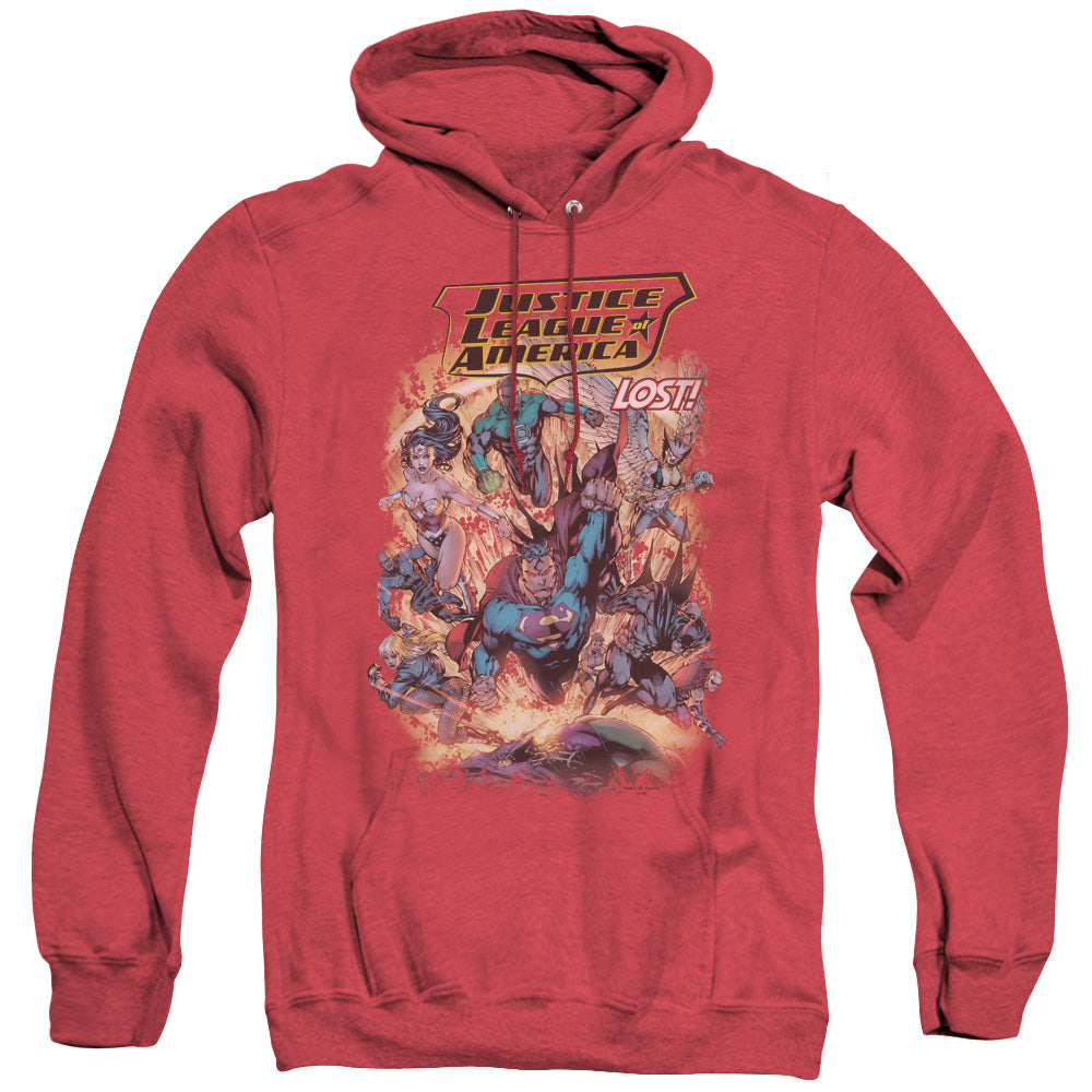 Jla - Lost - Adult Heather Hoodie - Red